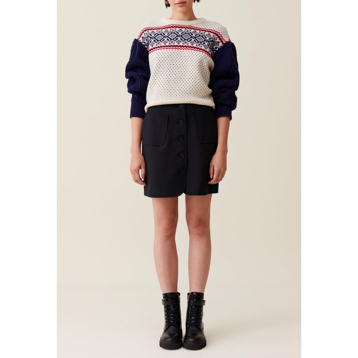 Pull Maille Motifs Col Rond