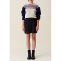 Claudie Pierlot - Pull Maille Motifs Col Rond
