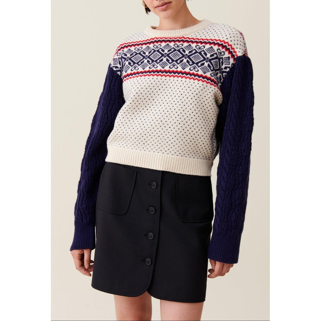 Claudie Pierlot - Pull Maille Motifs Col Rond