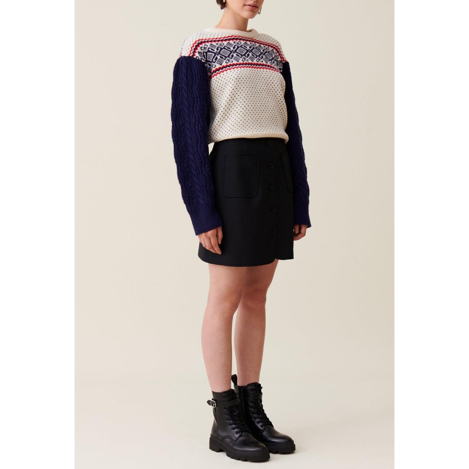 Pull Maille Motifs Col Rond