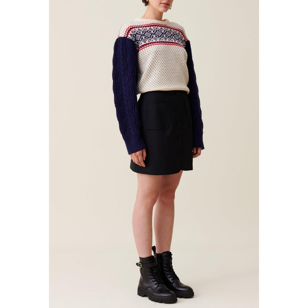 Claudie Pierlot - Pull Maille Motifs Col Rond