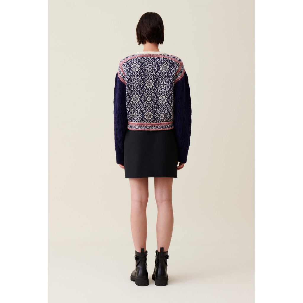 Claudie Pierlot - Pull Maille Motifs Col Rond