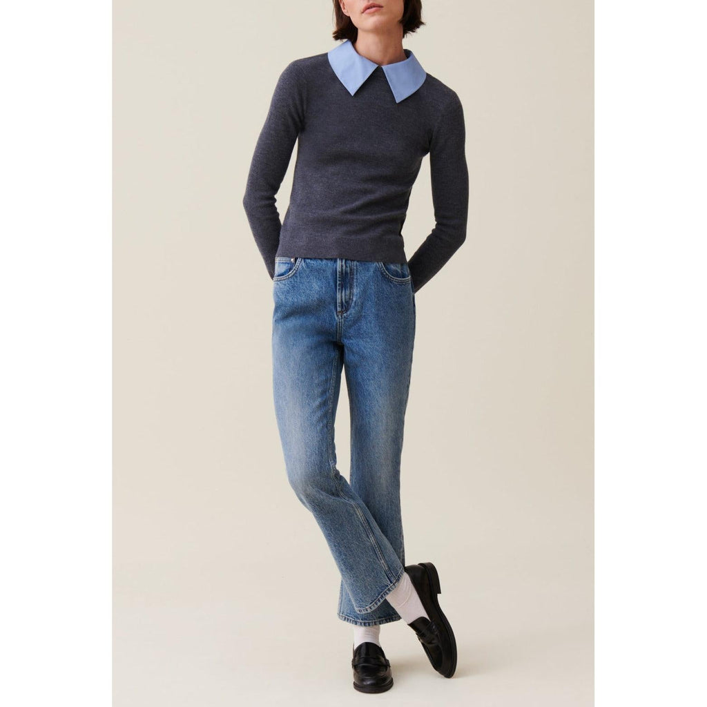 Claudie Pierlot - Pull Laine Col Chemise Amovible
