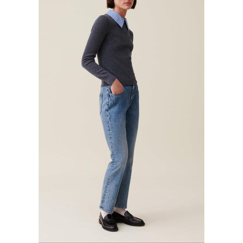 Claudie Pierlot - Pull Laine Col Chemise Amovible