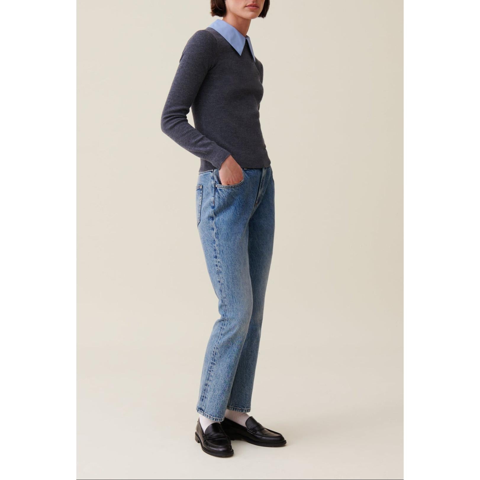 Claudie Pierlot - Pull Laine Col Chemise Amovible