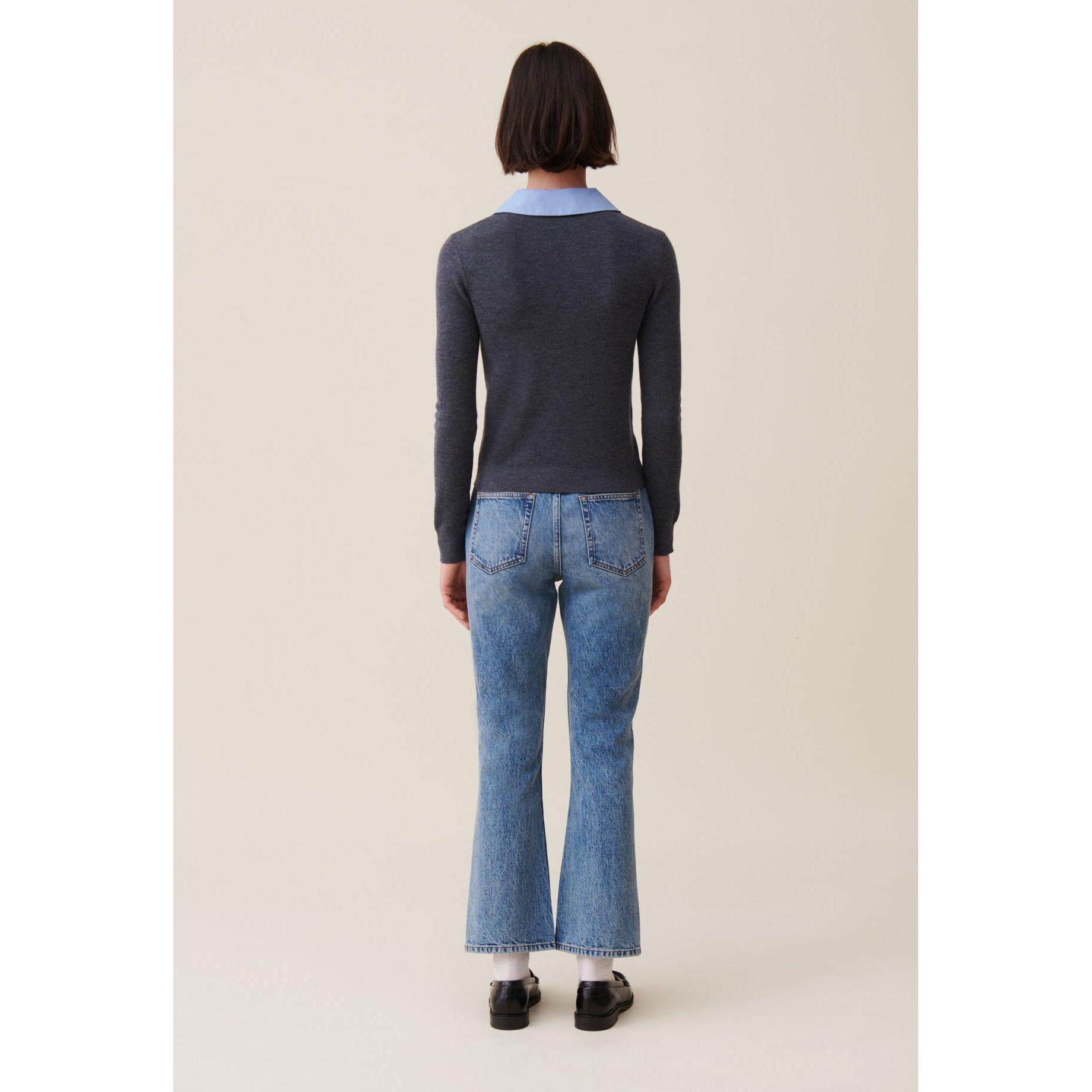 Claudie Pierlot - Pull Laine Col Chemise Amovible