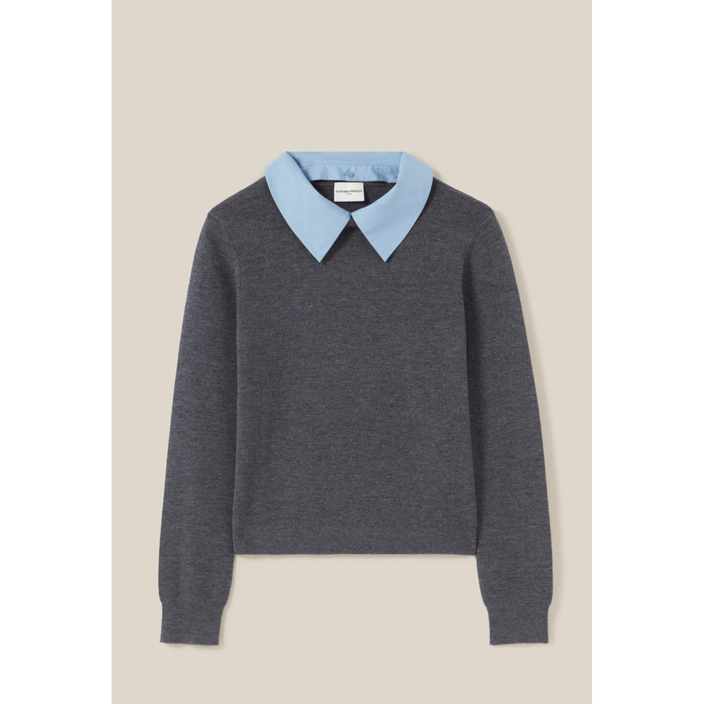 Claudie Pierlot - Pull Laine Col Chemise Amovible