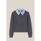 Claudie Pierlot - Pull Laine Col Chemise Amovible