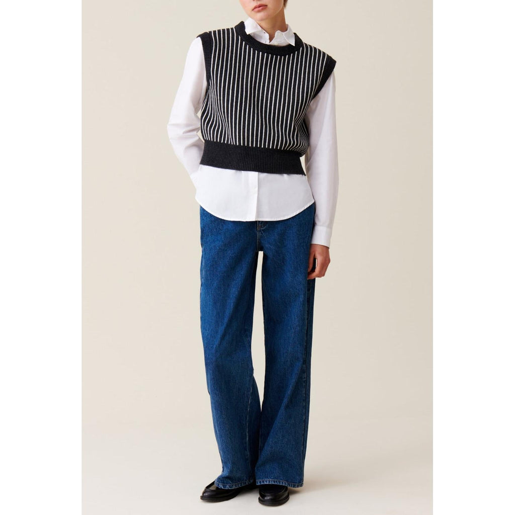 Claudie Pierlot - Pull Rayé Sans Manches Maille
