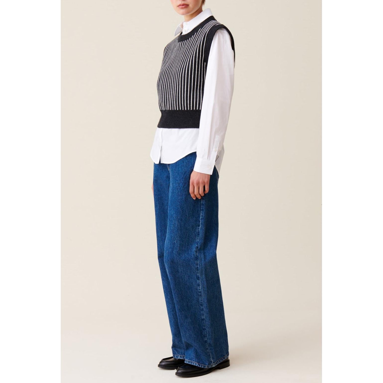 Claudie Pierlot - Pull Rayé Sans Manches Maille