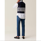 Pull Jean Toto Rayé Sans Manches