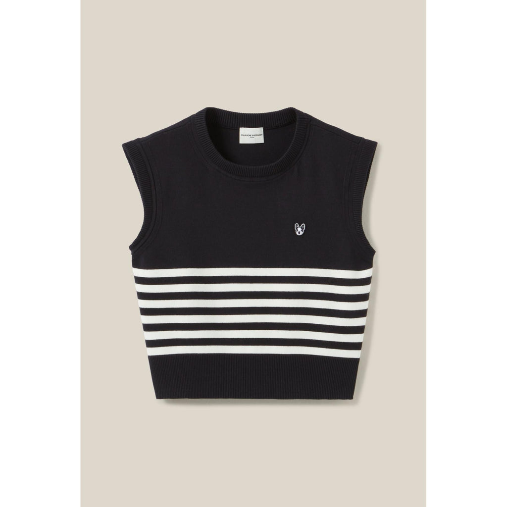 Pull Jean Toto Rayé Sans Manches