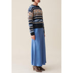 Short Patterned Striped Sweater