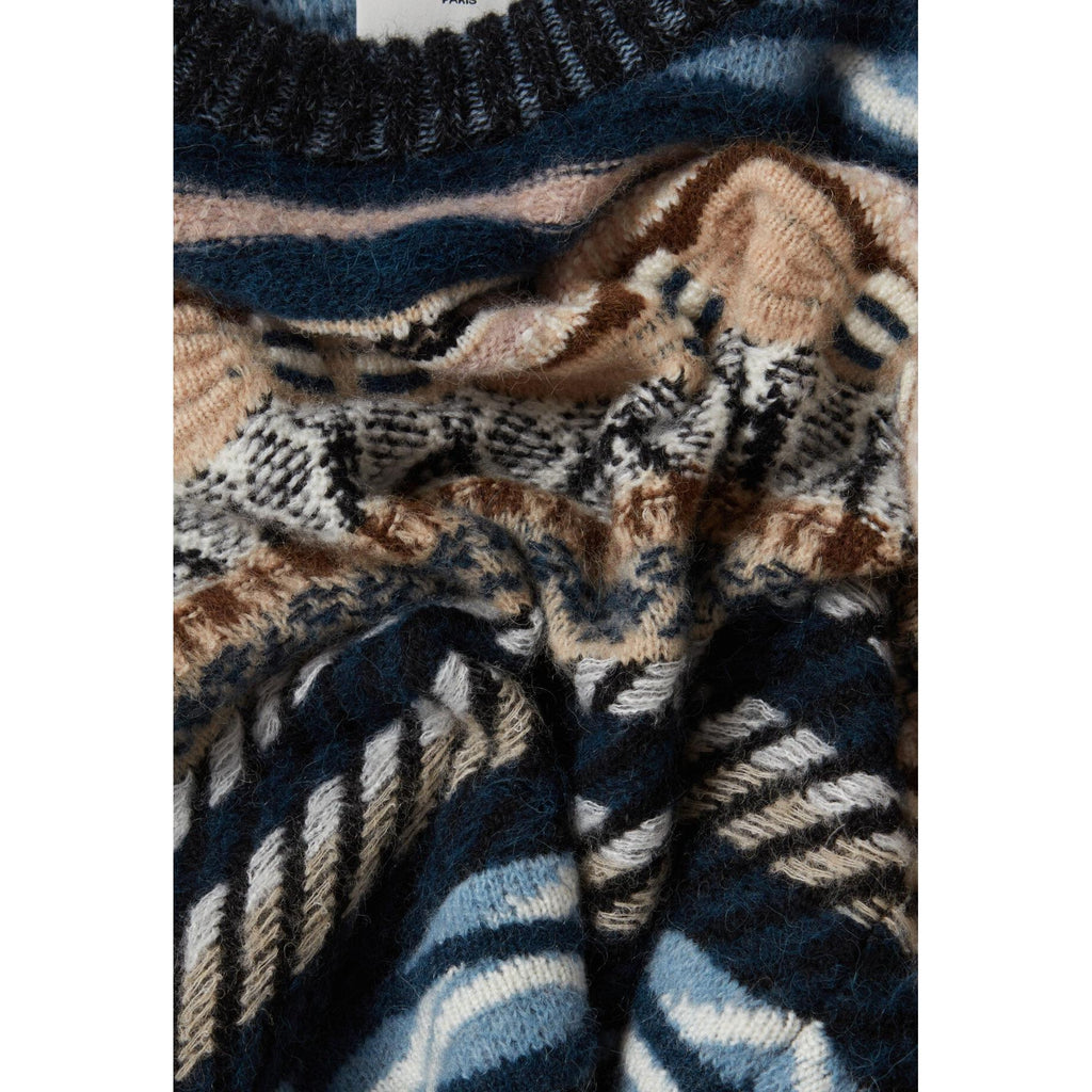 Short Patterned Striped Sweater