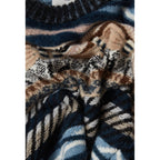 Short Patterned Striped Sweater