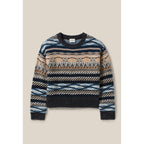 Short Patterned Striped Sweater