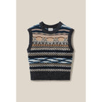 Patterned Striped Sleeveless Jumper