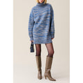 Robe Courte Laine Col Roulé
