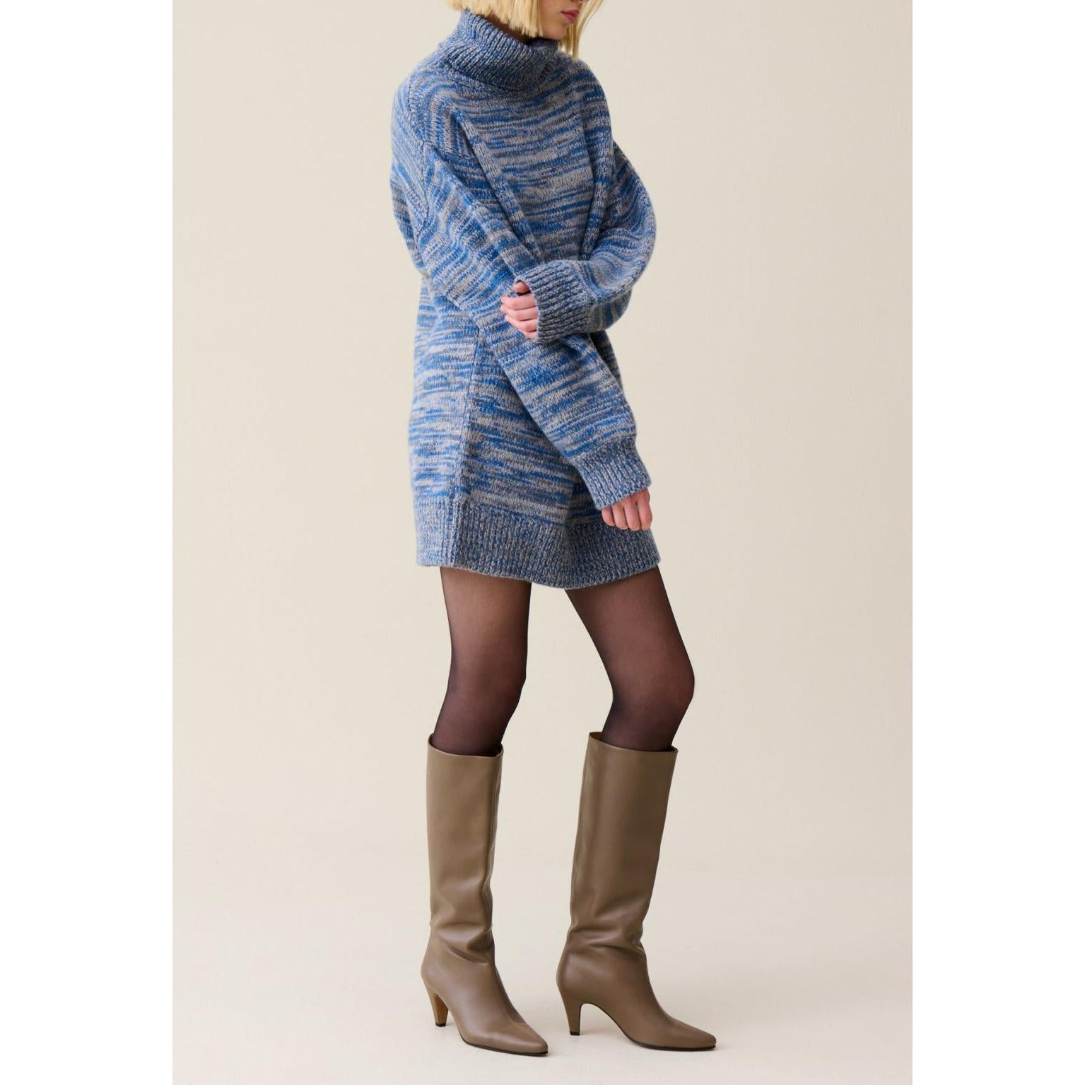 Short Wool Turtleneck Dress