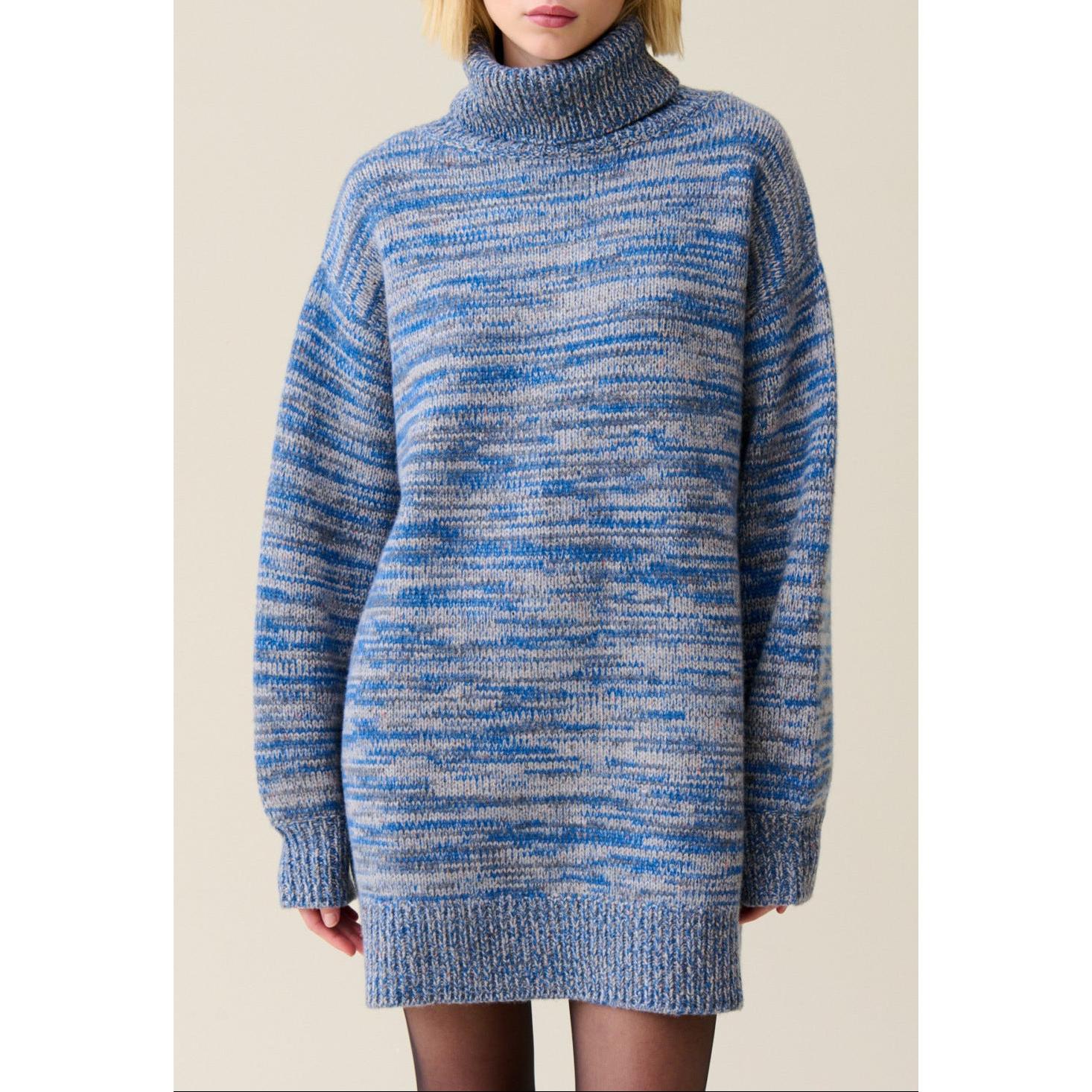 Short Wool Turtleneck Dress