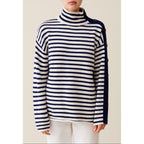 Pull Marinière Col Montant