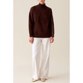 Claudie Pierlot - Pull Col Montant Zippé Marron