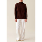 Claudie Pierlot - Pull Col Montant Zippé Marron