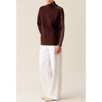 Claudie Pierlot - Pull Col Montant Zippé Marron