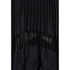 Robe Plissée À Volant