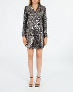 Claudie Pierlot - C&T dress - Reseauta - Silver