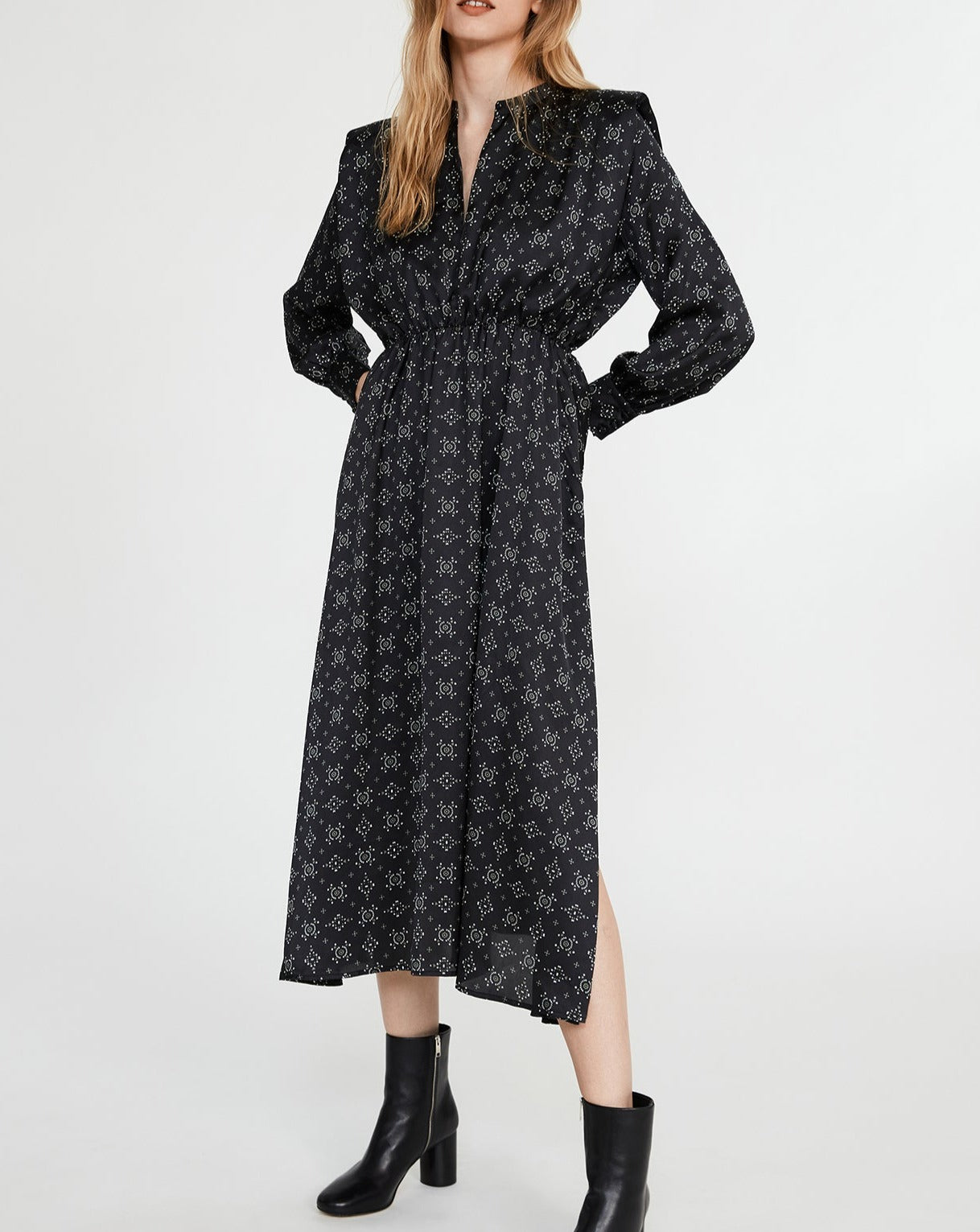 Claudie Pierlot - Robe Maille - Ragia - Print Fonce