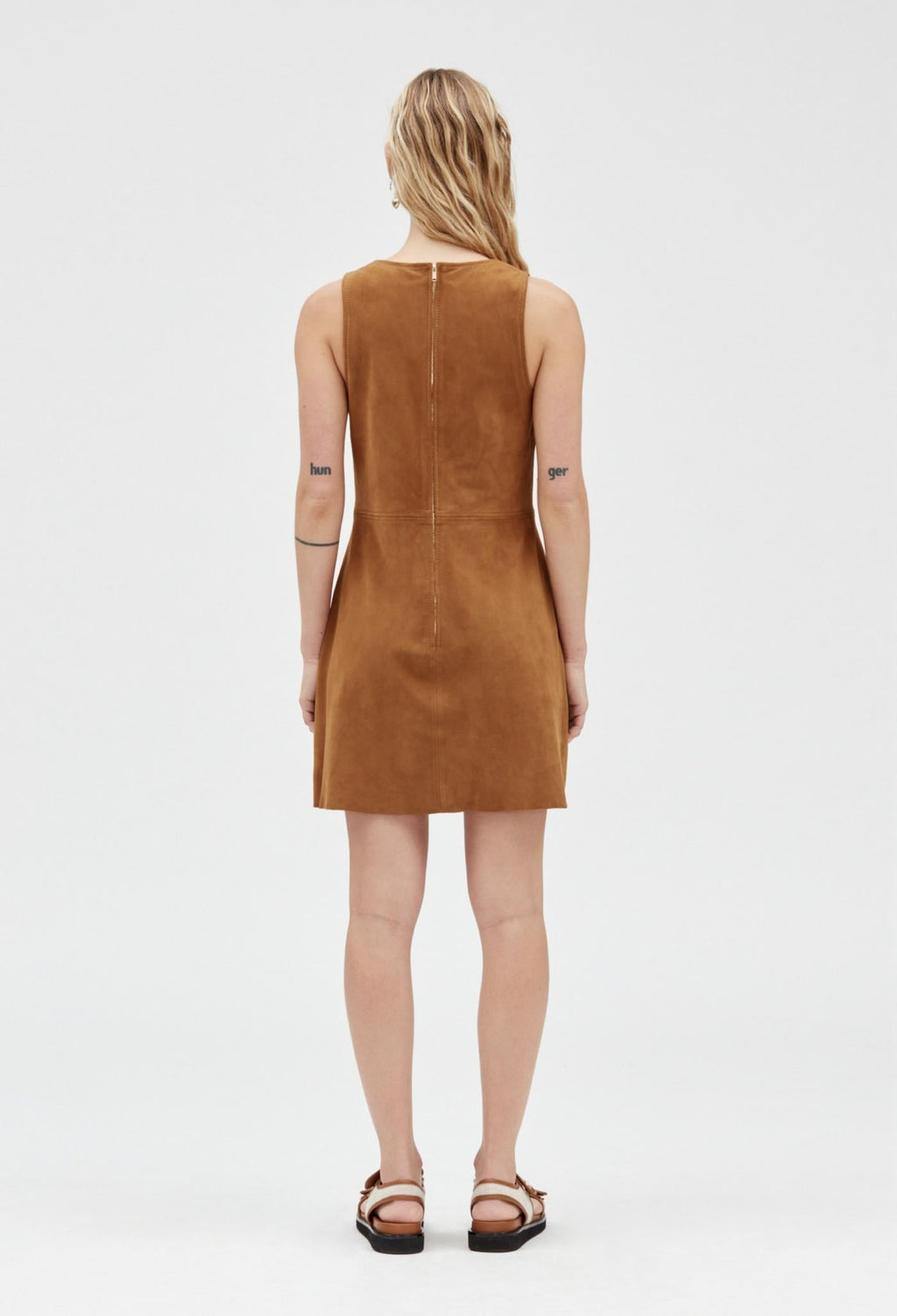 Claudie Pierlot - Vestido de Cuero - Cook - Camel