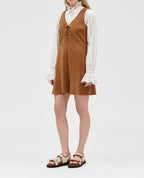 Claudie Pierlot - Vestido de Cuero - Cook - Camel