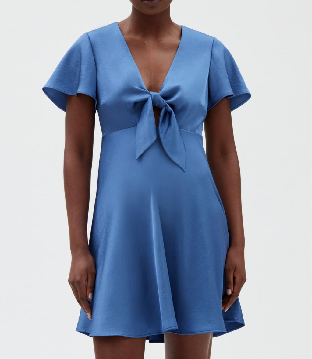 Claudie Pierlot - Robe C&T - Raffia - Bleu Orage