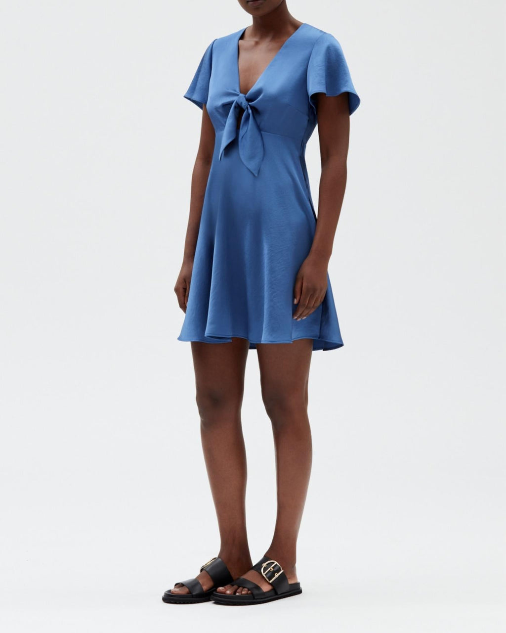 Claudie Pierlot - Robe C&T - Raffia - Bleu Orage