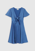 Claudie Pierlot - Robe C&T - Raffia - Bleu Orage