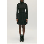Robe Twist Courte Plissée Noire