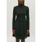 Claudie Pierlot - Robe Twist Courte Plissée Noire