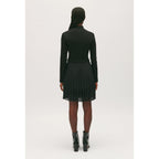 Robe Twist Courte Plissée Noire