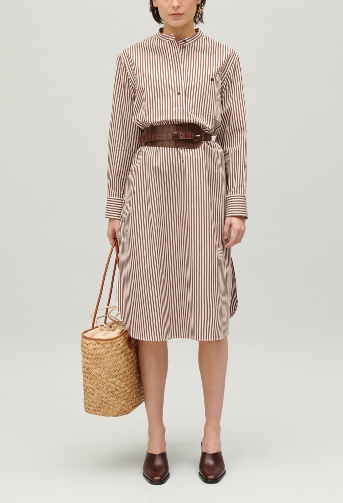 Claudie Pierlot - Robe C&T - Roche Rayures Bronze - Bronze