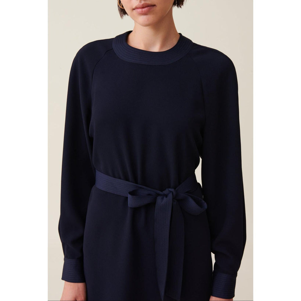 Claudie Pierlot - Robe Babydoll Ceinturée Marine