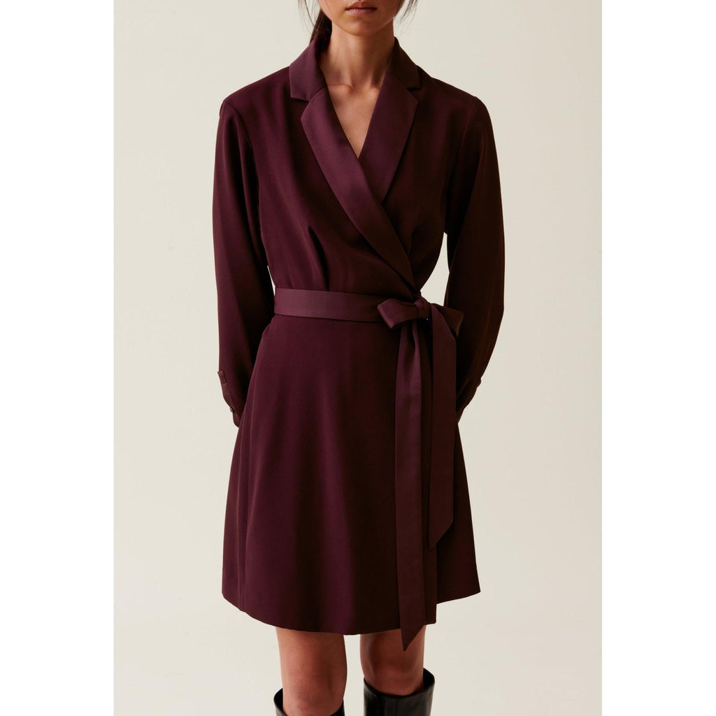 Claudie Pierlot - Robe Cache-Cœur Col Tailleur