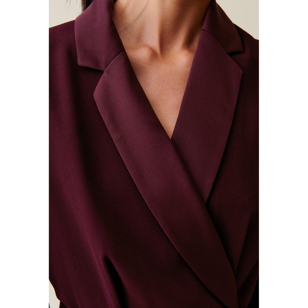 Robe Cache-Cœur Col Tailleur