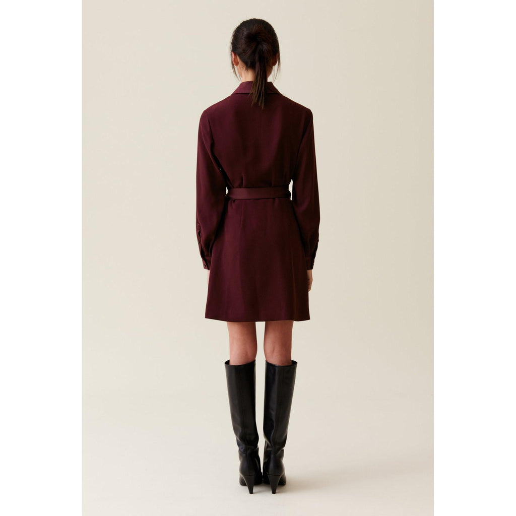 Robe Cache-Cœur Col Tailleur