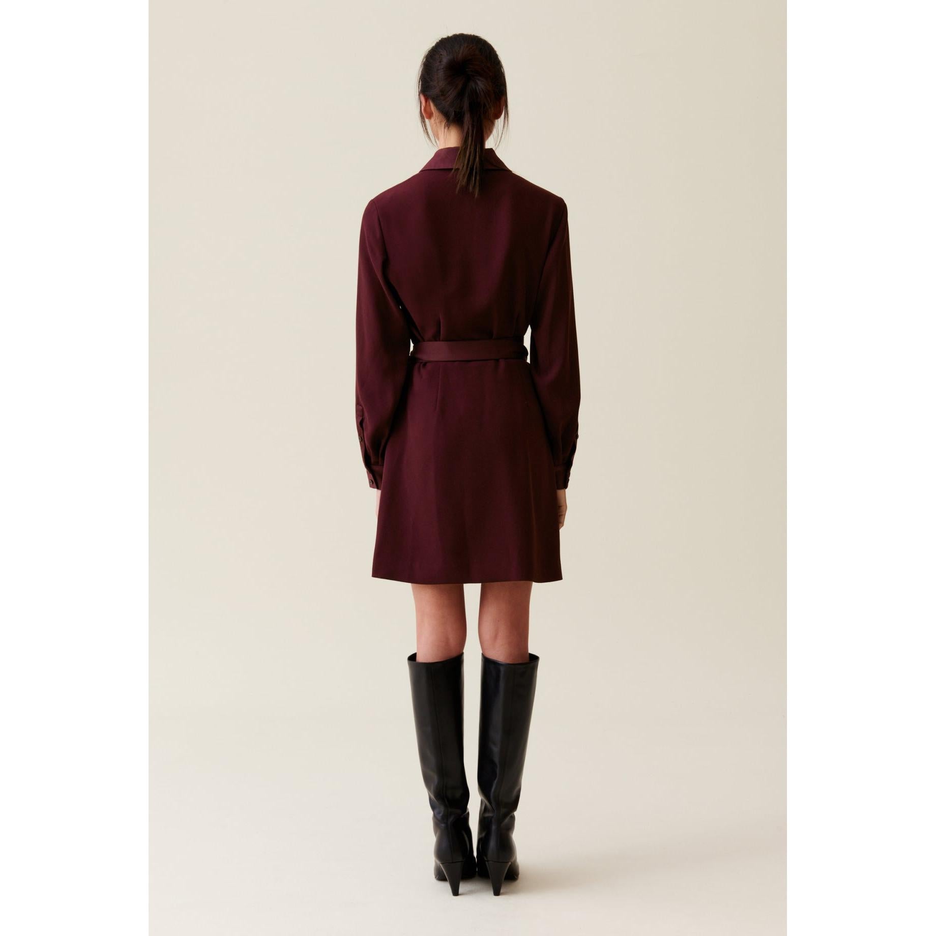 Robe Cache-Cœur Col Tailleur