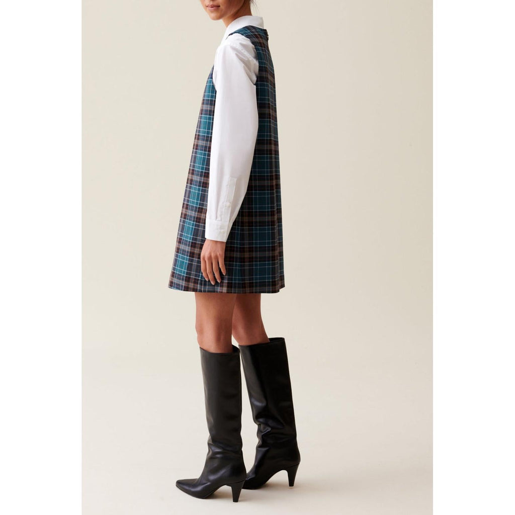 Claudie Pierlot - Robe Courte Sans Manches Carreaux