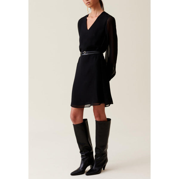 Vestido Babydoll Corto Y Fluido Negro