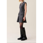 Claudie Pierlot - Traje de tweed gris entallado