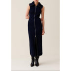 Claudie Pierlot - Robe Maille Zippée Col Montant