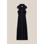 Claudie Pierlot - Robe Maille Zippée Col Montant